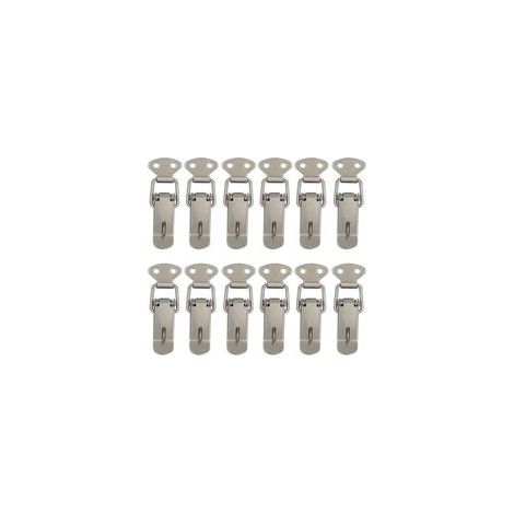 Lot de 12 loquets de verrouillage de capot à levier pour serrure à ressort, boîte à outils, armoire (1/4)