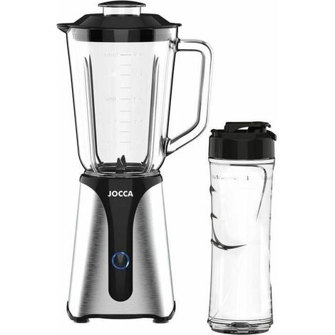 Mixer Jocca 350W schwarz Glasbehälter 1L Flasche 600ml