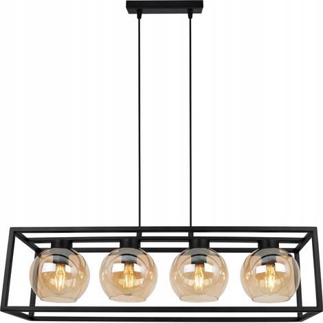 LAMPE SUSPENDU CAGE ÉLÉGANTE BOULE DE VERRE (1/5)