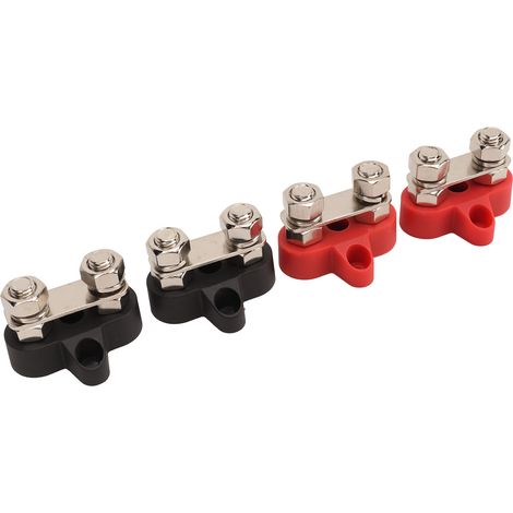 Stück Doppel-M8-Verteilerklemmen 12-48V DC, Anschlussblock für Autos, Wohnmobile, Boote, LKWs (1/5)