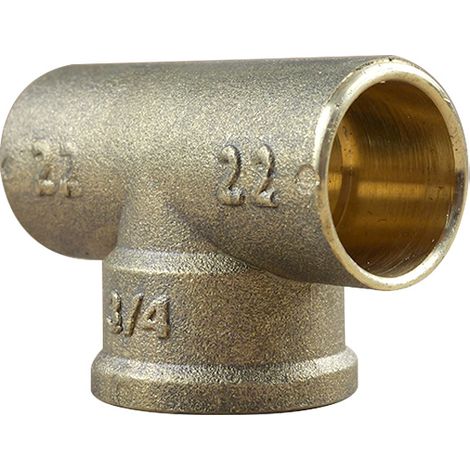 Té égal Femelle 130 GCU 3/4" (20/27) - Tube Cuivre Ø22 - Arcanaute (1/3)