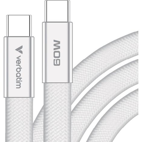 Verbatim 30274 câble USB USB 2.0 1,2 m USB C 0,48 Gbit/s 60 W Blanc