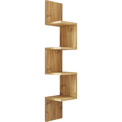 Scaffale da Parete Rebecca Mobili Namakin 117x22x22 Truciolato Rovere Chiaro Moderno