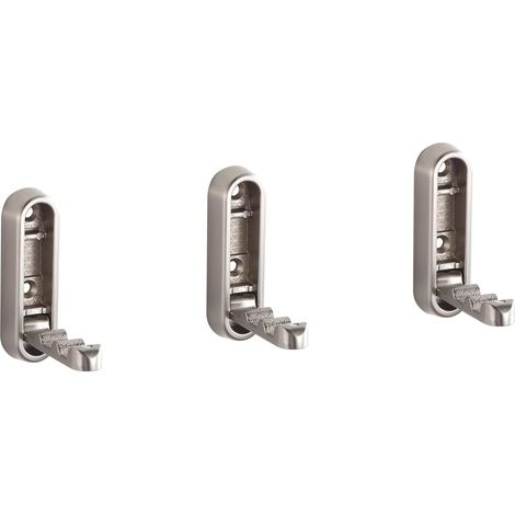Ganci da Bagno Cucina Set da 3 Pezzi Estraibili Eleganti Argento (1/5)