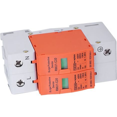 Parafoudre Module Protection Surtension 2P 10kA Interrupteur Puissance Maison (1/5)