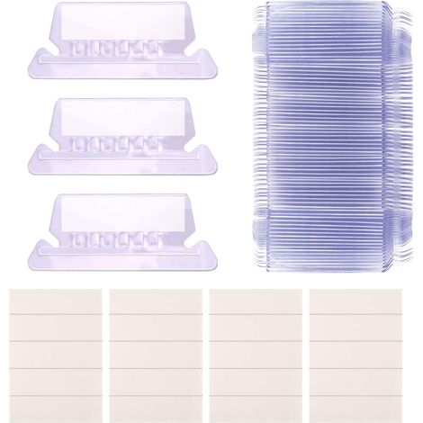 Tab de Classement Suspendu - 2 Pouces - PVC Transparent - Pour Dossiers Suspension - 60 Pièces (1/5)