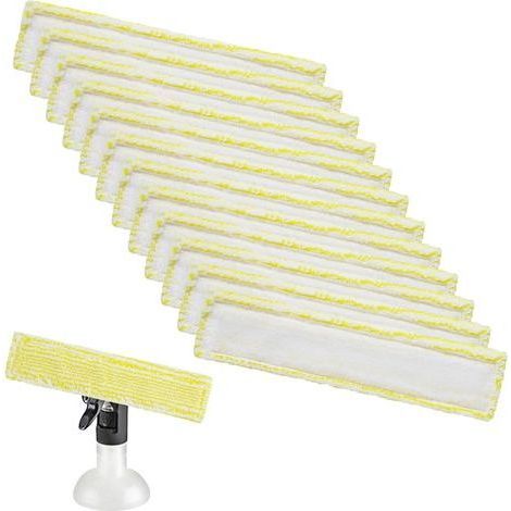 12 Replacement Glass Vacuum Cleaner Parts for Kärcher, Accessory Pads for Vacuum Cleaner, Microfibre Cleaning Cloths, for Kärcher WV2 WV5 WV6 Plus Premium (1/5)