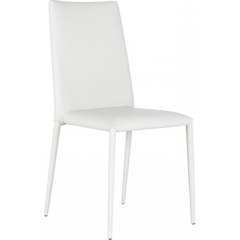 4x Weiße Kunstleder- und Metallstühle Cleo STS (1/3)