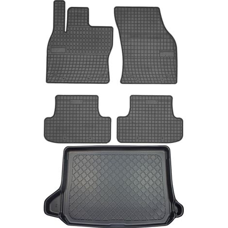 Set di tappetini in gomma per auto e tappetino per bagagliaio per Audi Q2 Crossover da ottobre 2016 (1/5)