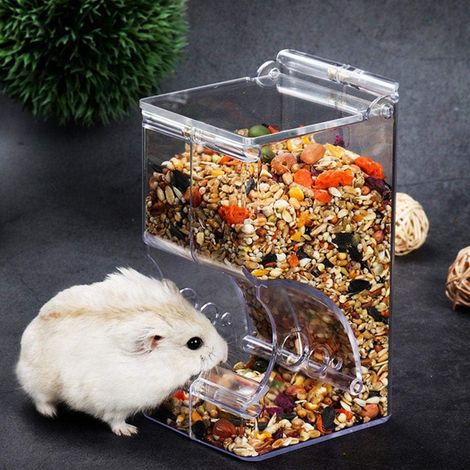 Hamster Food Dispenser, Automatic Food Dispenser for Hamster, Hamster, Guinea Pig, Hedgehog, Pigeon, Parrot (1/5)