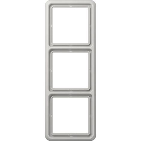 Jung Marco triple, CD 500, IP 44, Duroplast, gris claro, montaje vertical y horizontal CD 583 LG
