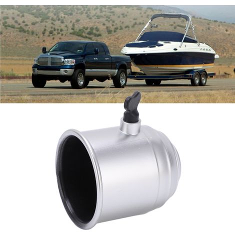 Protection Universelle de Boule d'Attelage avec Bouton pour Remorque et Camping-Car - Accessoire Auto (Argent CP-0235)