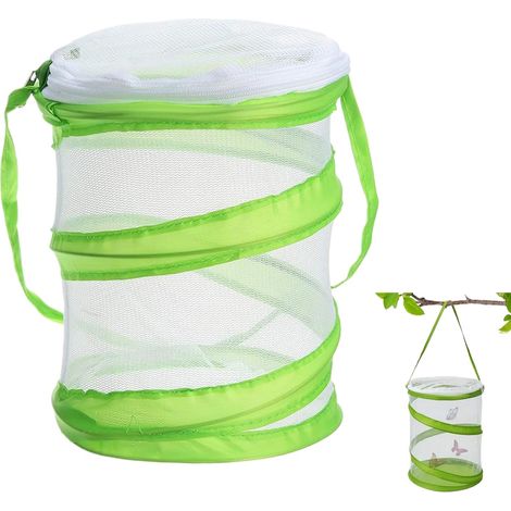 Filet de capture d'insectes pliables, Cage de l'habitat des papillons, Mini filet de reproduction d'insectes, filet vert (1/5)
