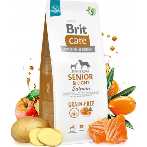 Brit Care Dog Grain-Free Senior&Light Salmone 12 kg (1/2)