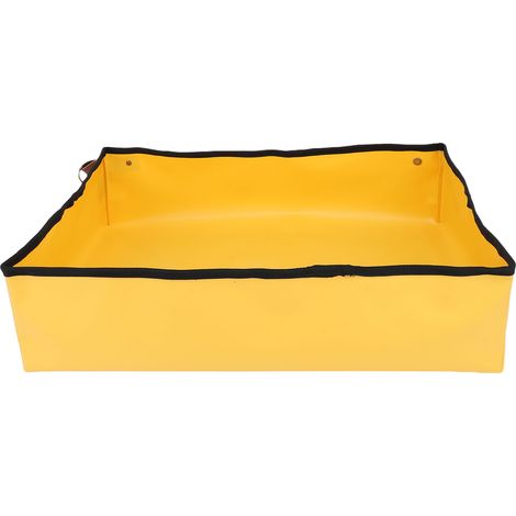 Bac à litière de voyage pour chat, Portable, imperméabilisant, doublure Oxford pliable pour Camping, hôtel, voiture, extérieur, jaune, grand (1/5)