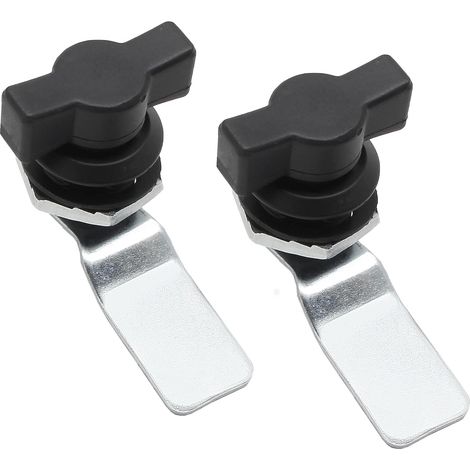 Lot de 2 verrous à came décalés à commande par pouce, verrou à came à poignée en T pour tiroir d'armoire de machine (1/4)