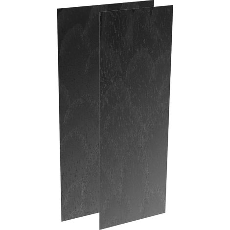 Wedi – Revêtement mural Top Wall 2500x900mm – Panneau décoratif en vinyle noir – Résistant à l'eau et aux chocs thermiques – Finition aspect béton (1/4)