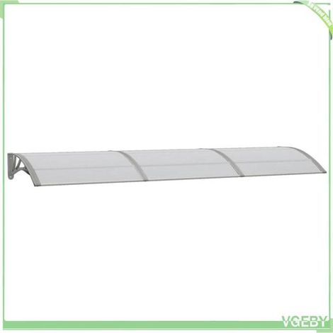 Auvent de porte - FAFEICY - 153581 - Gris - 300 x 75 cm - Polycarbonate (1/5)