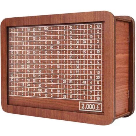 Tirelire pour adultes et enfants, boîte à monnaie réutilisable avec cible de comptage, B-- (1/5)
