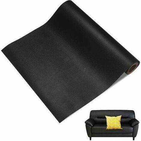 Rouleau Adhesif Cuir, Patch Réparation En Cuir, Simili Cuir Autocollant, Cuir Patch Réparation, Cuir Patch Kit, Pour Réparation Et Rénovation De Cuir De Meubles De Canapé Siège Auto, 35 x 137 c (1/4)