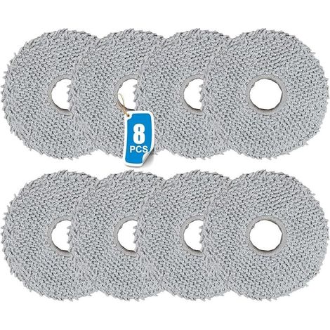 Set di 8 panni lavabili in microfibra per mocio, compatibili con Dream e L10s/L10 Ultra/L10s Plus/X40 Ultra, Xiaomi X10+/X20+, Ecovac s T30/T30 Pro Omni/T20 Omni/T20e Robot Aspirapolvere, Accessori pe (1/5)