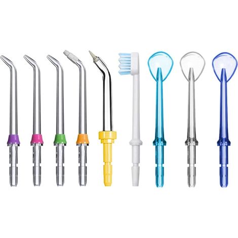 9 pièces Ensemble de Buses pour Irrigateur Buccal Embouts de Jet de Rechange Compatible avec WP-100 WP-250 WP-450 WP-560 WP-660 WP-811 WP-900 WP-940 (1/5)