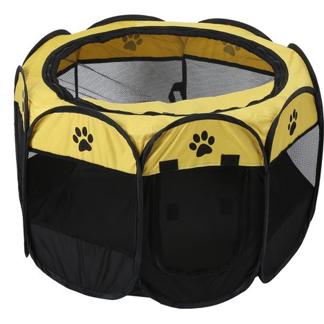 Parc à jeux portable pour animaux de compagnie, tente, cage en filet Oxford ouverte, maison d'extérieur pour chien et chat (1/5)