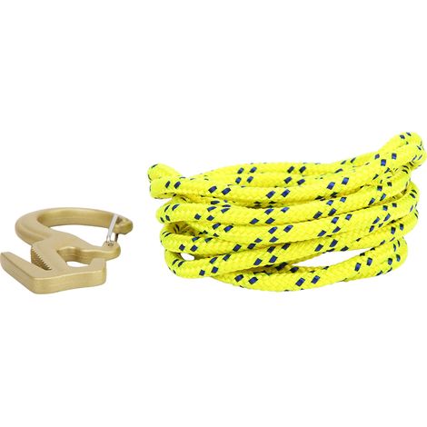 Mousqueton de randonnée/escalade/camping en alliage de zinc, tendeur de corde à verrouillage rapide avec crochet à ressort, couleur dorée (1/5)