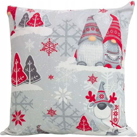 Weihnachtskissenbezug 40x40 cm für Dekokissen, 100% Baumwolle (1/3)