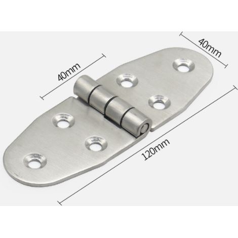 T-Strap Heavy Shed Hinge Gate Door Hinges Stainless Steel, Overall Length 120mm 2PCS (1/2)