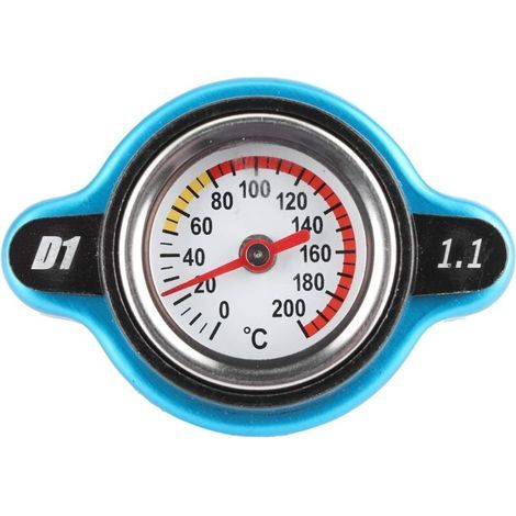 Thermostatischer Heizkörperverschluss, universeller thermostatischer Heizkörperverschluss, wasserdichter Verschluss für Wassertank mit Temperaturanzeige (hohe Höhe 1,1 bar) (1/4)