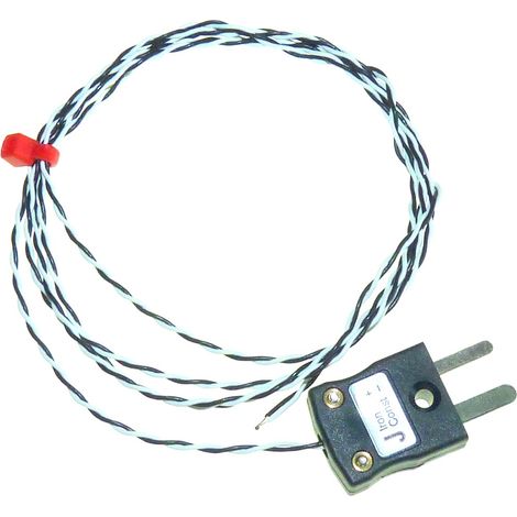 Thermocouple type J, +250°C max à Fiche mâle miniature ( Prix pour 1 )