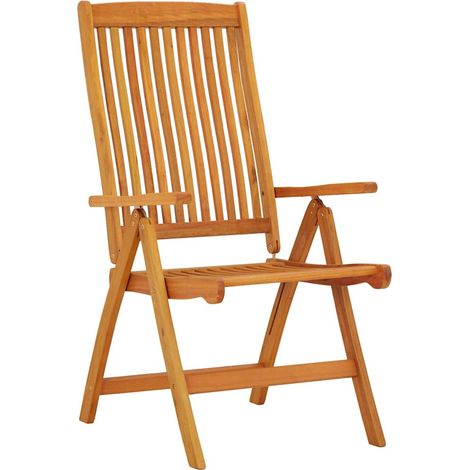 Maison Exclusive - Sedie da Giardino Pieghevoli 2pz in Legno Massello di Eucalipto