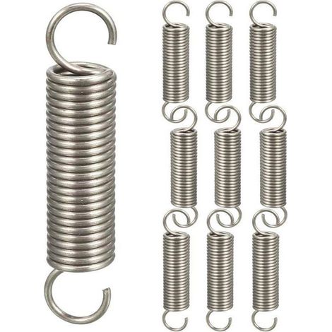 10pcs Ressort Double Crochet Ressorts de Traction,Ressorts de Compression Ressort Crochet Assortiment de Ressort,1.21145mm (1/2)