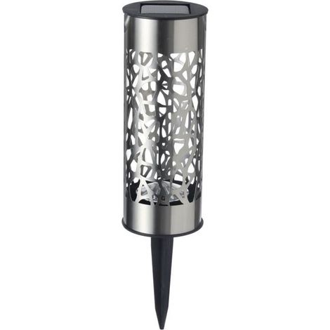 Borne solare in inox GALIX G4445 - Da posare o piantare - H28cm - Bianco caldo (1/3)