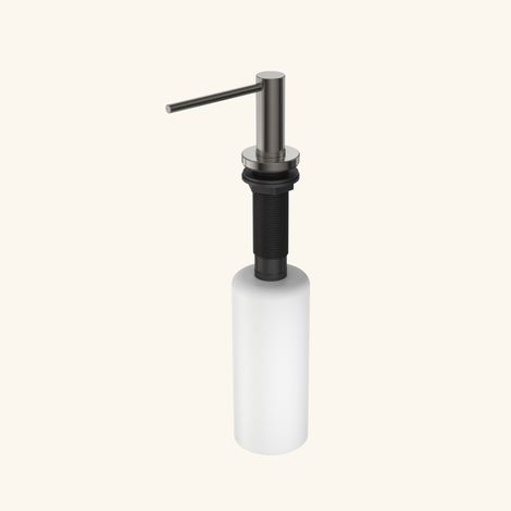 Distributeur savon cuisine encastrable inox noir métallisé MAYA (1/5)
