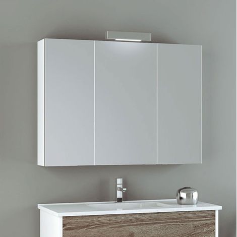 Spiegelschrank für ALLSTONE-Möbel 9 verfügbare Farben und 4 Größen Glänzend Weiß 80 cm (1/3)