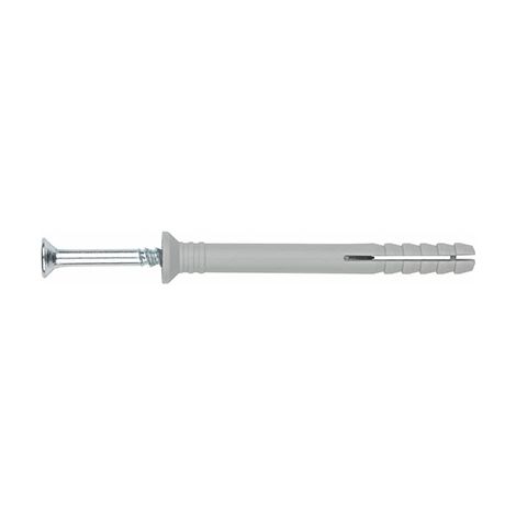 Index Fixing Systems TC-CA - Tasselli chiodabili preassemblati con vite filettata e testa svasata (rivestimento zincato, poliammide 6.6, 5 x 35 mm, diametro 5 mm