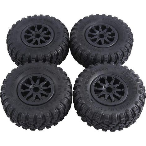 118 x 44 mm (2,2 Zoll) Gummireifen & Kunststoff-Beadlock-Felge, Schwarz