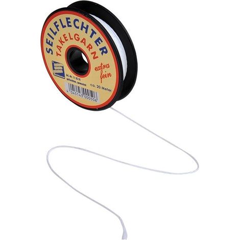 Corde pricenet cirée extra fine 20 m blanche (1/4)