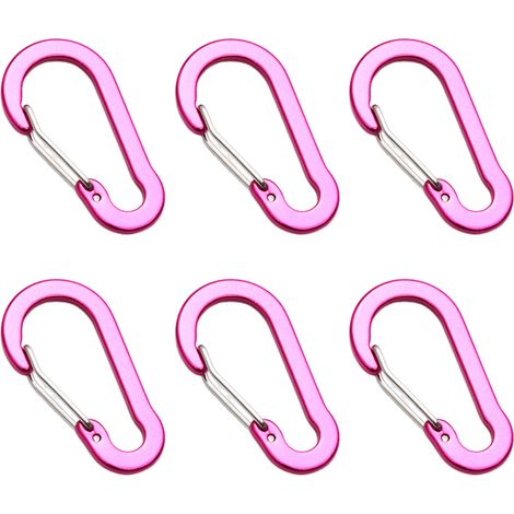 1 Boucle à ressort S, Mousqueton alliage aluminium, Crochet acier inoxydable, Randonnée camping (1/5)
