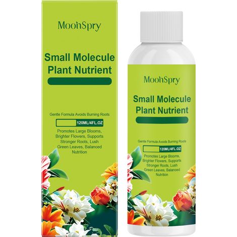 MOONSPRY Pflanzennährstofflösung mit kleinen Molekülen: Eine universelle Nährlösung für Wurzelkultur, Blumen, Topfpflanzen, Obst und Gemüse. (1/5)