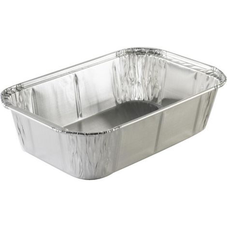 D-Work Plat à Gratin Rigide en Aluminium avec Capacité de 1650 ml - 254 x 160 x H. 60 mm - Pratique pour cuisson, congélation et service à table - Lot de 100 (1/3)