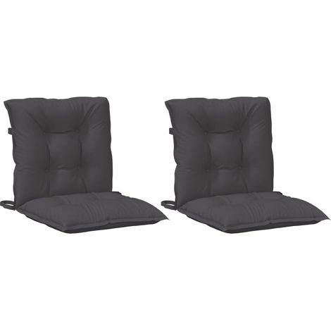 vidaXL Cuscini Sedia Schiena Bassa 2 pz Antracite Mélange 100x50x7 cm