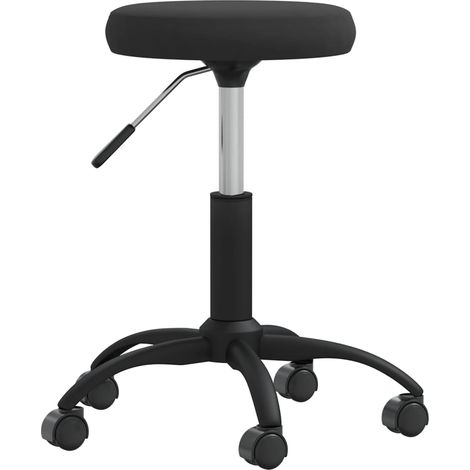 Massagehocker Samt Schwarz