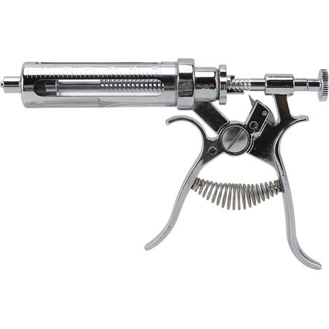 Injecteur pour bétail 30 ml, semi-automatique, en acier inoxydable, seringue d'injection continue à 5 niveaux, pour usage vétérinaire en élevage. (1/5)