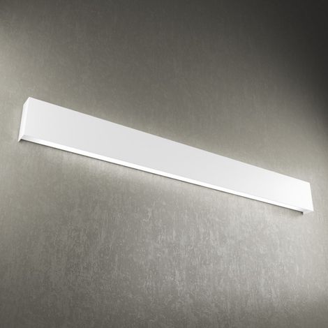 Applique moderno top light wally 1138 a120 2g11 led metallo lampada parete, finitura metallo bianco (1/5)