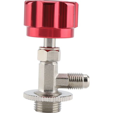 Robinet de Recharge de Climatisation Auto M14 1/4 pour R134a - Valve de Distribution (1/5)