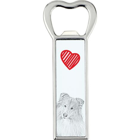 Collie de pelo largo: un abridor de botellas con forma de perro, un abridor de nevera personalizado, un regalo único para hombre de Art-Dog. (1/5)