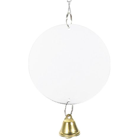 Miroir oiseau jouet pour cage à perroquet, accessoire de jeu, cadeau pour perroquets, 10 cm de diamètre, 1 pièce (1/5)